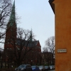 kyrkan sedd från Johannesgatan i december 2008