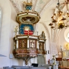  Predikstolen från 1670-talet, gåva till kyrkan av Ebba Brahe.