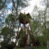 Klockstapeln med två klockor som är gjutna hos Berghotz i Sigtuna maj 2009