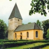 Vykortsbild av Bjälbo kyrka.