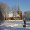 Gislaveds kyrka på vintern