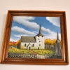 En målning som jag antar föreställer den gamla kyrkan