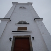 Intagande kyrktorn i Tvings kyrka