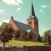 Vykortsbild av kyrkan.
