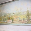  I entrén sitter den här väggmålningen av Evald Gillbrand från 1941.