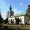 2013-10-07. Tidaholms kyrka genomgår en totalrenovering orsakad av en anlagd brand våren 2013.