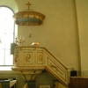 Predikstolen kom till då kyrkan radikalt ombyggdes 1833-35