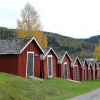 Kyrkstallarna vid Nordingrå kyrka, 3 oktober 2015. Foto: Åke Johansson.