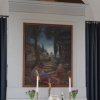 Altartavlan från 1930 av konstnären Justus Lundegård. Foto och