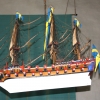  En tremastad fregatt med galjonsbild från 1731.