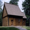Skaga stavkyrka, juli 1987. Foto: Åke Johansson.