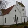 Vollsjö kyrka med den tillbyggda norra korarmen