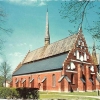 Vykortsbild av kyrkan.