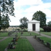 Creutz-Cronhielmska gravkoret på kyrkogården, platsen för gamla kyrkan.