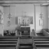 Interiör i Lagmansered kyrka. Vykort