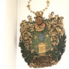  I dopkapellet hänger detta begravningsvapen för Celestin Gutermuth d 1703.