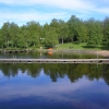 Simsjöns största badplats, 100m från Simsjögården.
