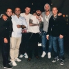 Owner Elias Karroum, producer Rami Jacob and Backstreet Boys