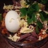 Dagenssallad; pastasallad med rostbiff, ägg & goudaost

Dagensvarmrätt; kycklingpesto