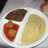 biff med bambuskott, friterad kyckling med sötsur sås, kyckling med currysås ( tråkig ´hemmamak´ )