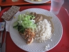 Pannbiff med grönpepparsås