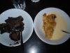 Kladdkaka och paj på Fåtöljen