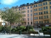 Vy mot gatan från uteserveringen.
