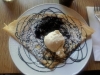 Crêpe med vit choklad