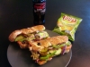 En dubbel sub med valfri dricka och side order. Mycket bra!