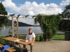 Almenäs. Passagerarbåten MS Svanen i bakgrunden.