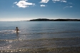 Askimsbadets långgrunda strand - perfekt för mindre barn!