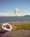 En av klipporna med utsikt ut mot havet