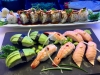 50-50 sushi & Tempura räkor