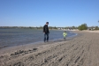 sandstranden våren vid campingen