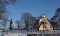 Vinter och blå himmel.