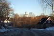 Vacker vy över Jämshög kyrka med omnejd