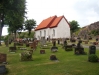 Svenneby gamla kyrka. Vid det lilla fönstret längst bort var förr ingången i kyrkan.