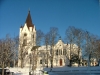 Nora kyrka i vinterskrud