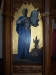 Detalj från predikstolen med bilden av Moses och Shiva.