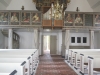 Orgelläktaren med bilder av apostlar