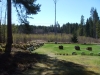 Markägaren har tagit ner skogen nära krkan.