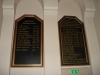 Prästtavlor bevarade från gamla kyrkan.