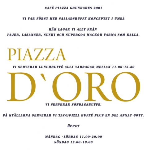 Restaurang och Café Piazza Doró