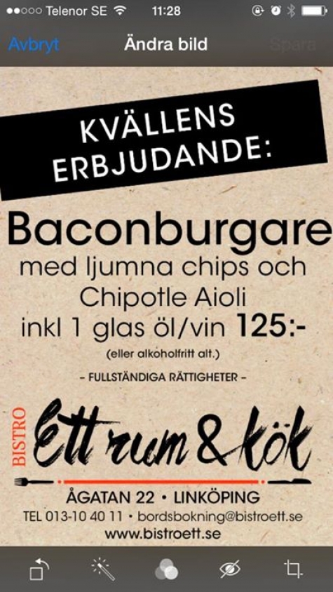 Bistro Ett Rum och Kök