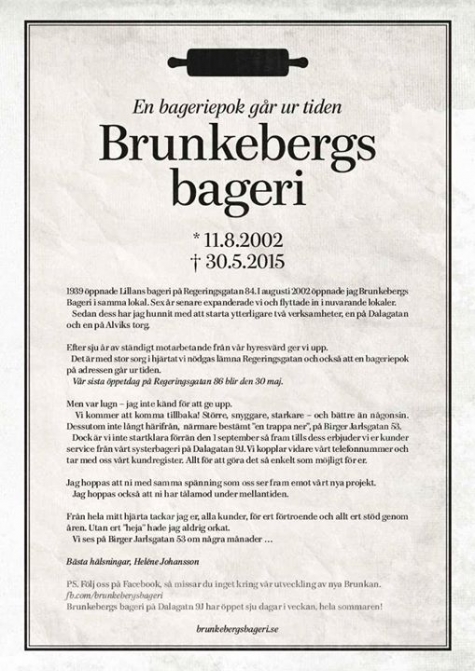 Brunkebergs Bageri Café, Regeringsgatan