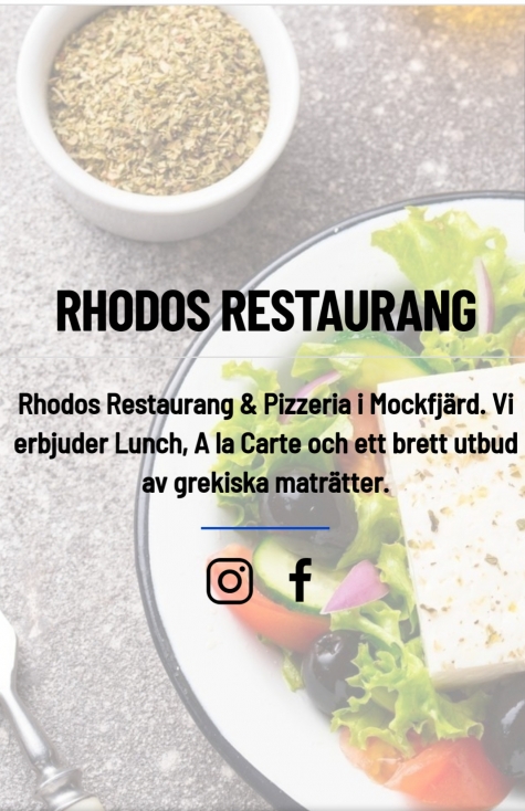Rhodos Restaurangen och Pizzeria i Mockfjärd