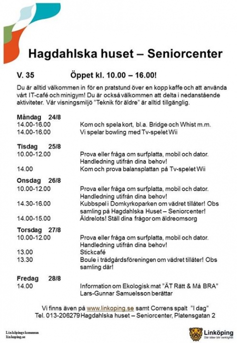 Kaféet i Hagdahlska Huset - Seniorcenter