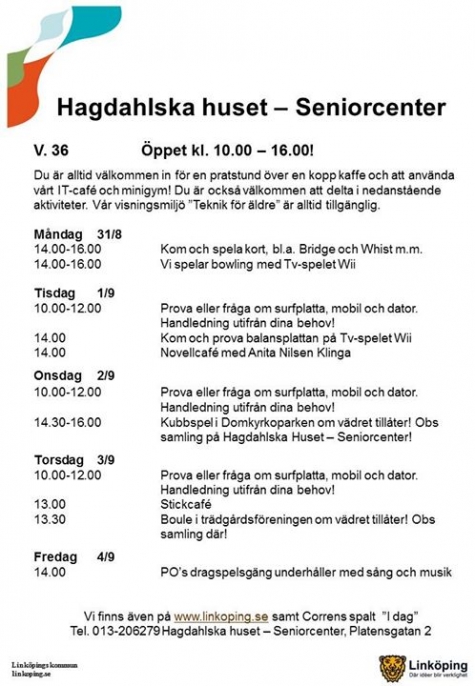 Kaféet i Hagdahlska Huset - Seniorcenter