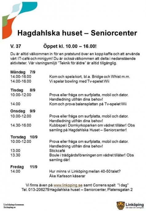 Kaféet i Hagdahlska Huset - Seniorcenter