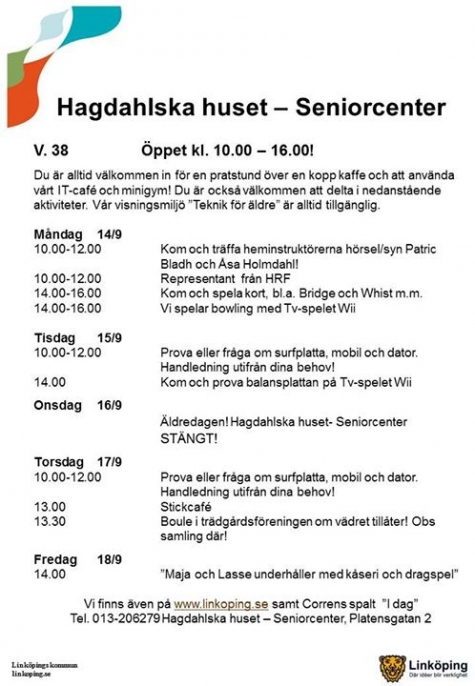 Kaféet i Hagdahlska Huset - Seniorcenter